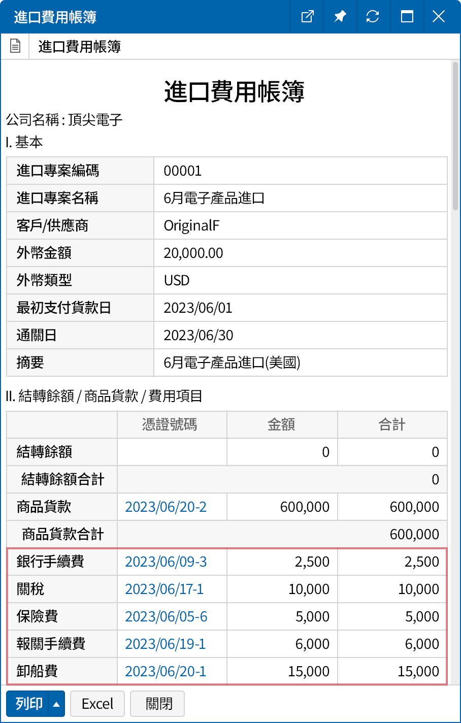 管理進口所有流程