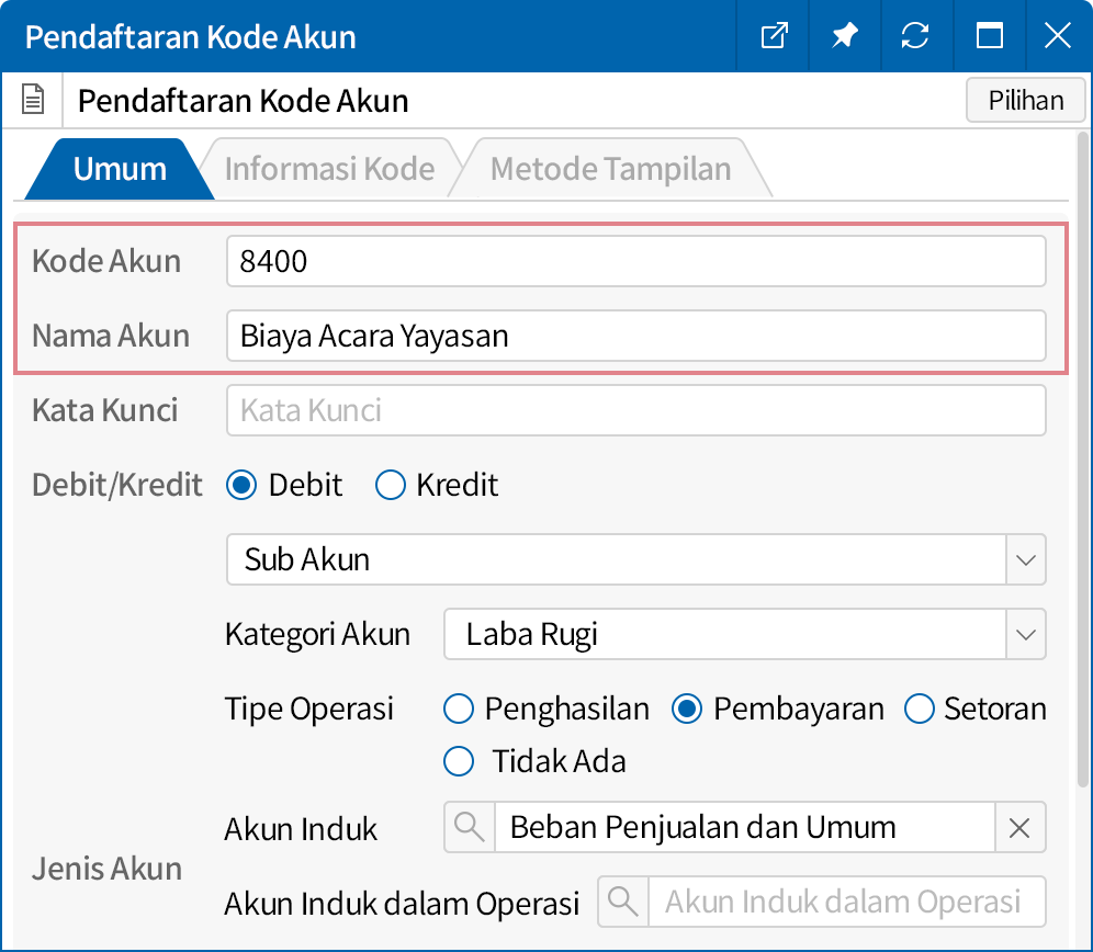 Daftarkan Akun yang Diperlukan