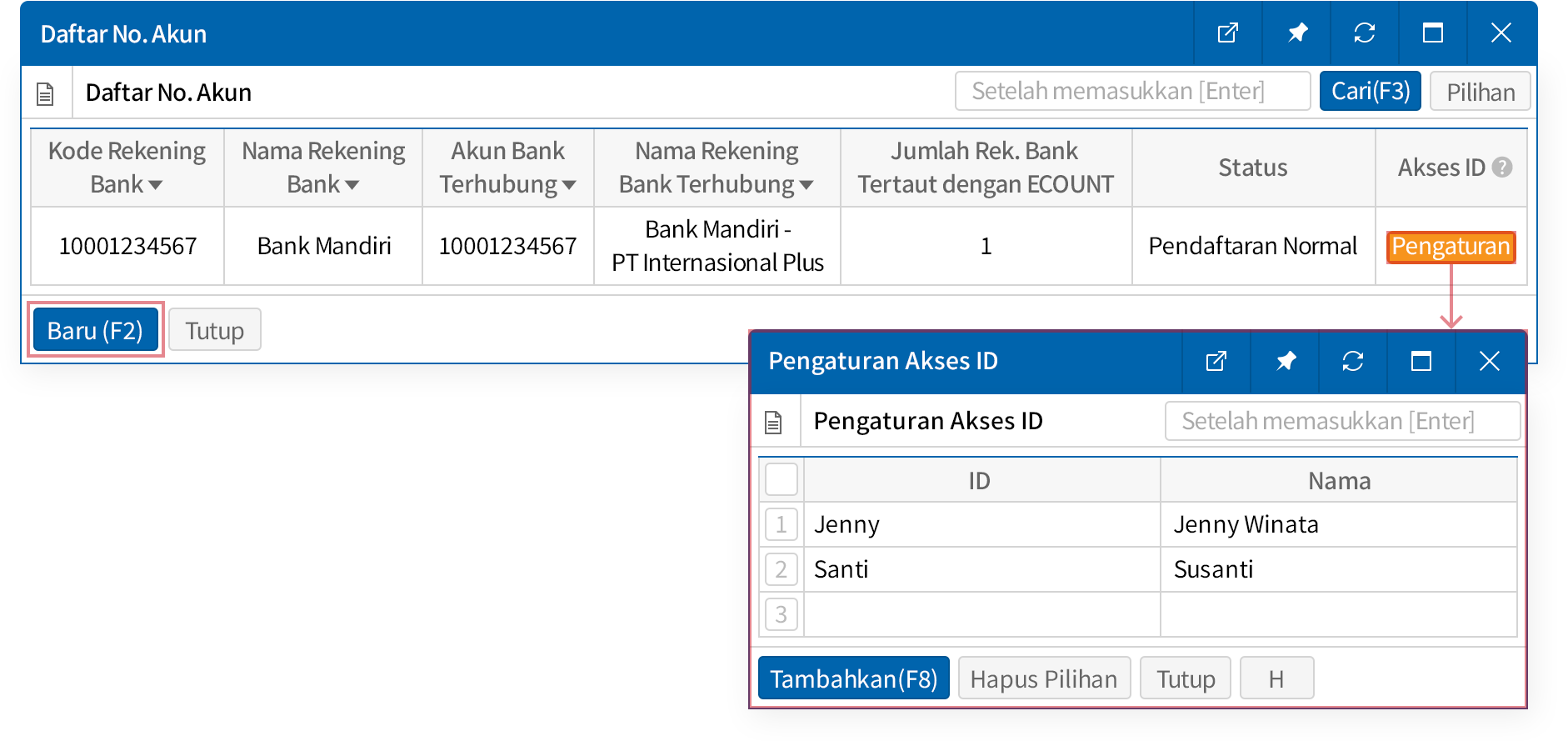 Pengaturan Akses dan Notifikasi