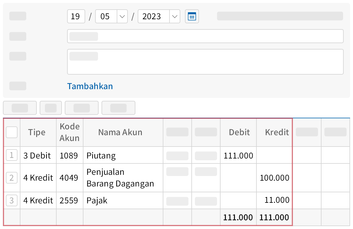 Entri Jurnal Langsung