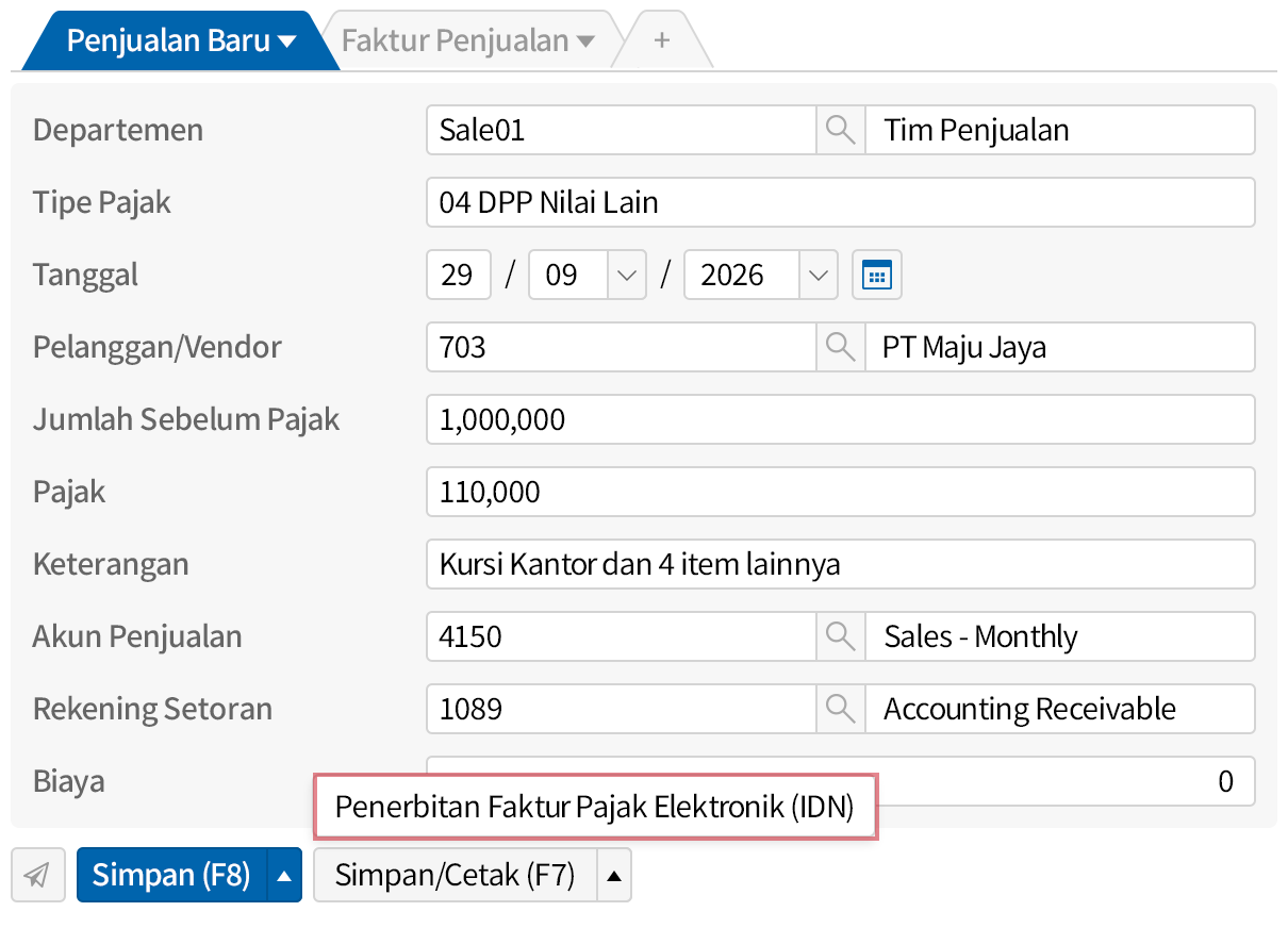 Entri Jurnal Langsung
