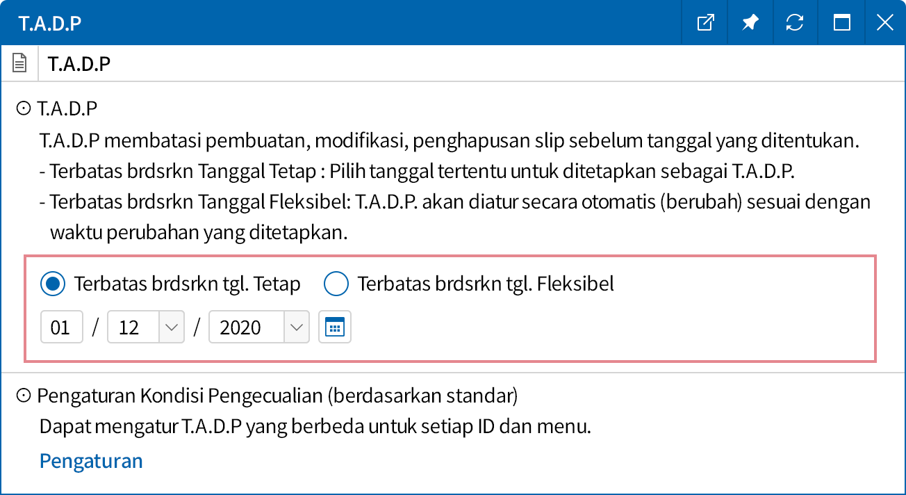 Pengendalian modifikasi data pengelolaan yang telah diselesaikan