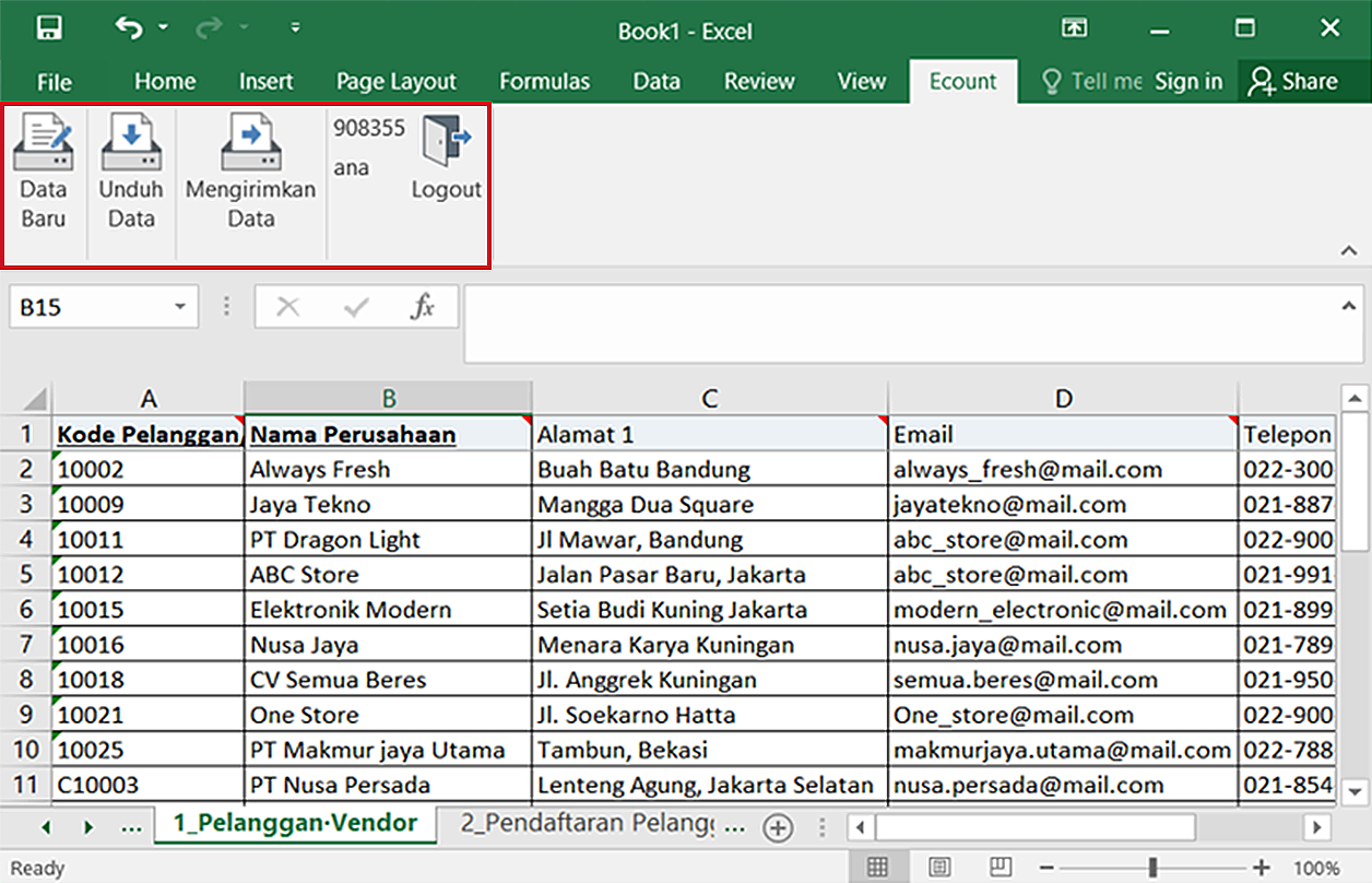 Unggah Data Excel