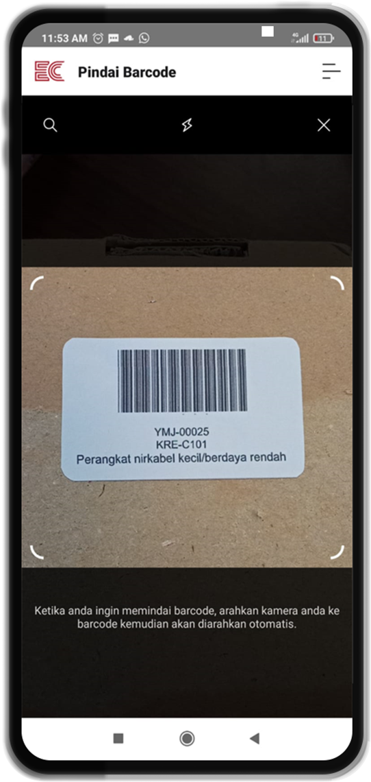 Pindai Barcode dengan Aplikasi Ponsel