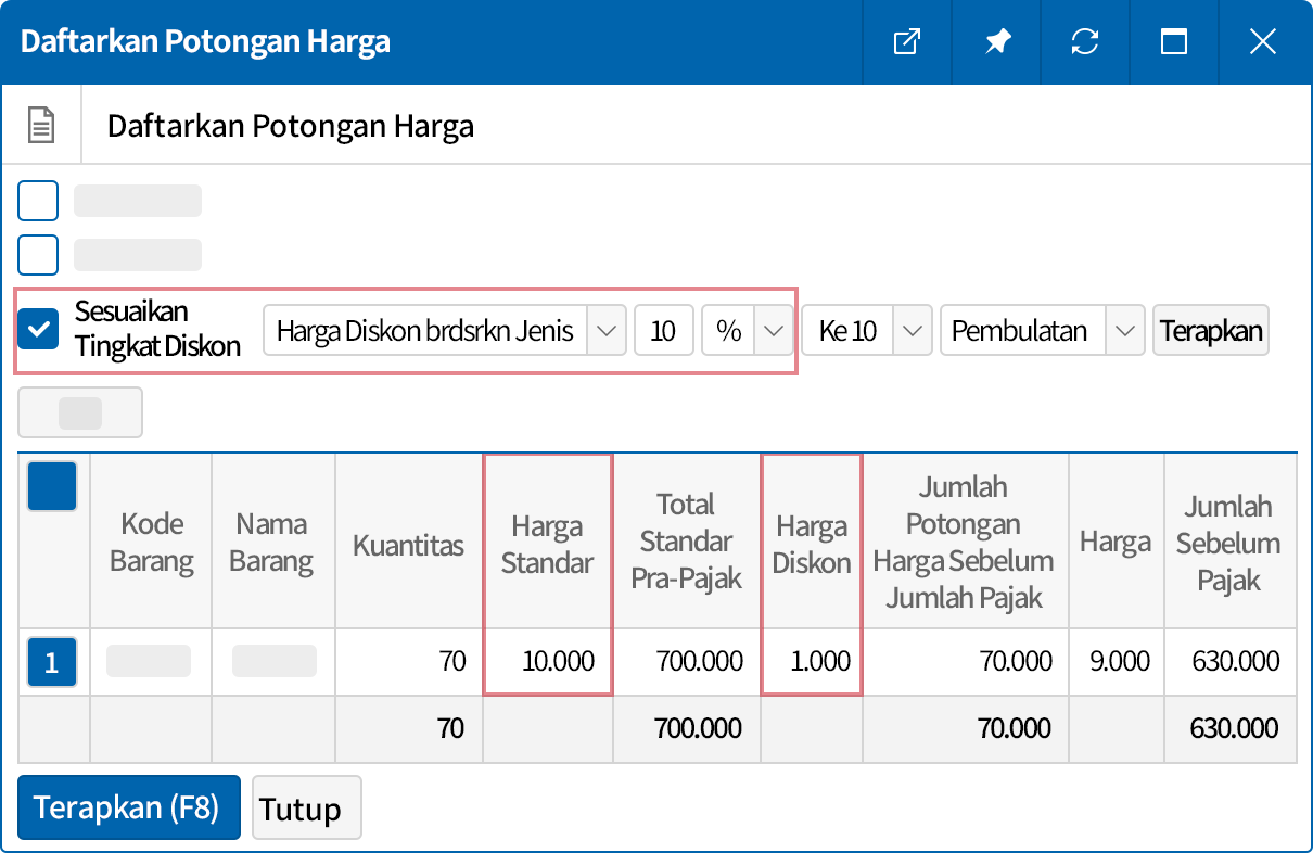 Penerapan Diskon di Penjualan