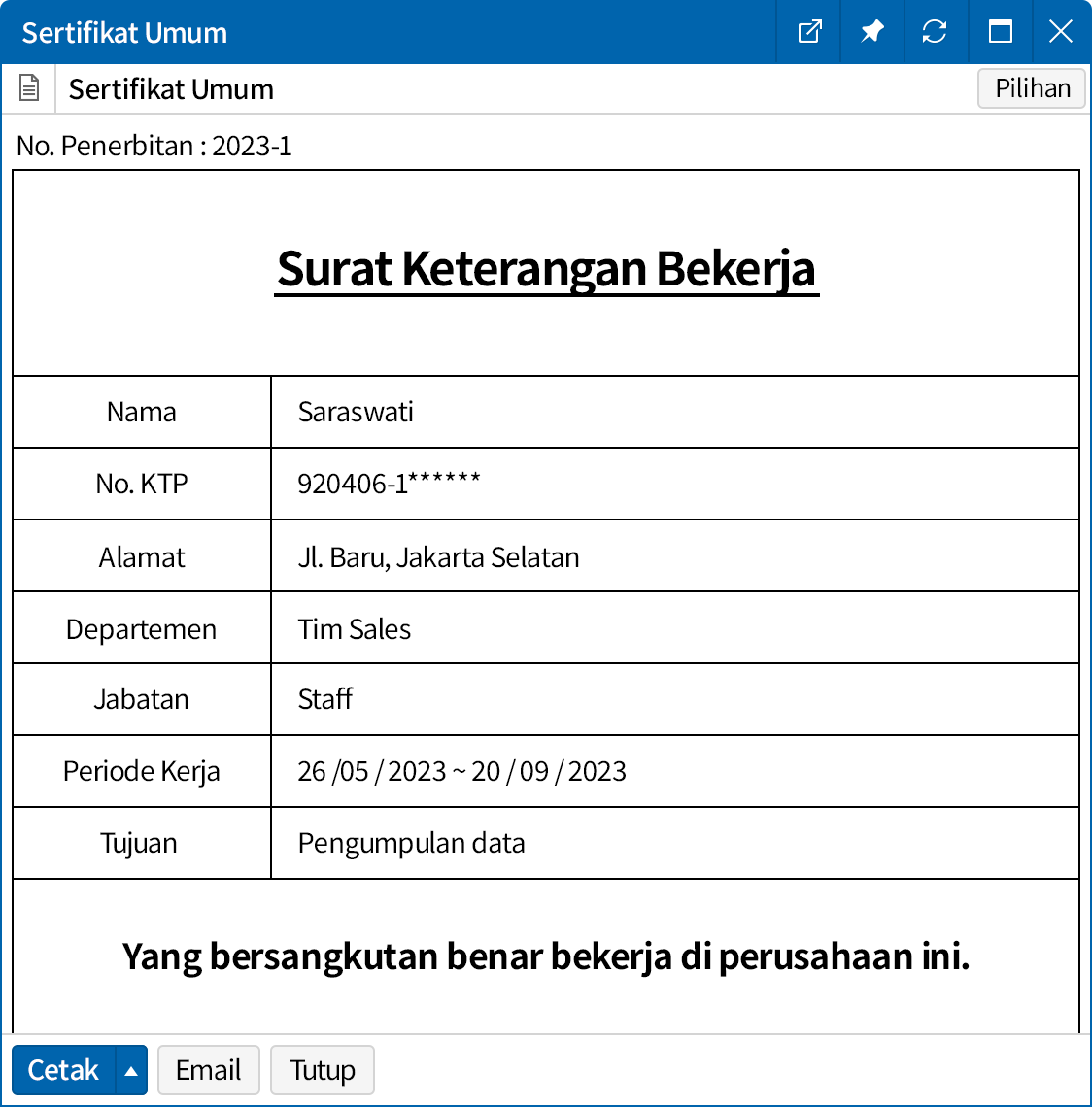 Menerbitkan Berbagai Sertifikat/Surat dengan Mudah