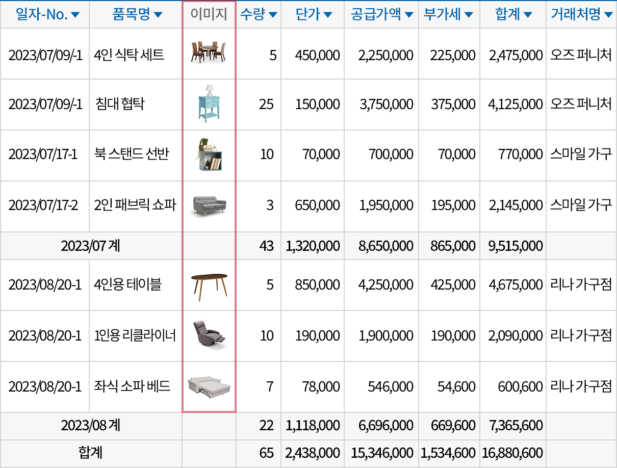 품목 이미지 추가