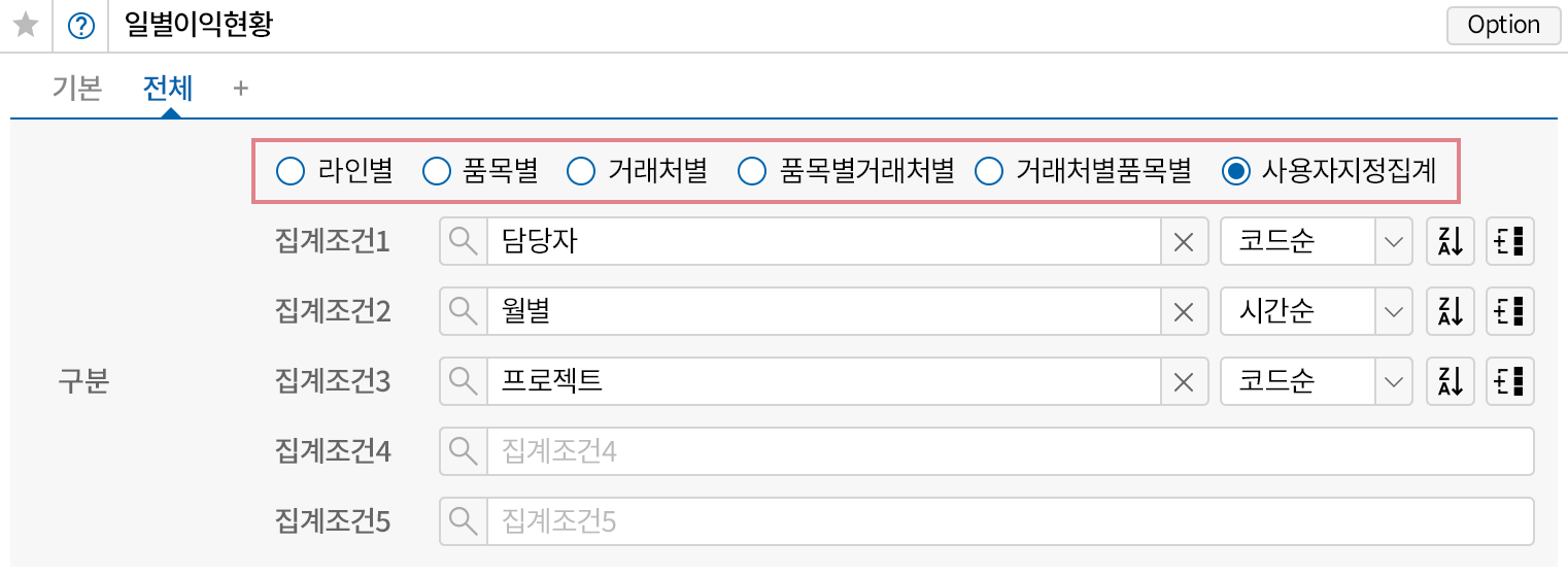 다양한 기준으로 조회하는 이익현황