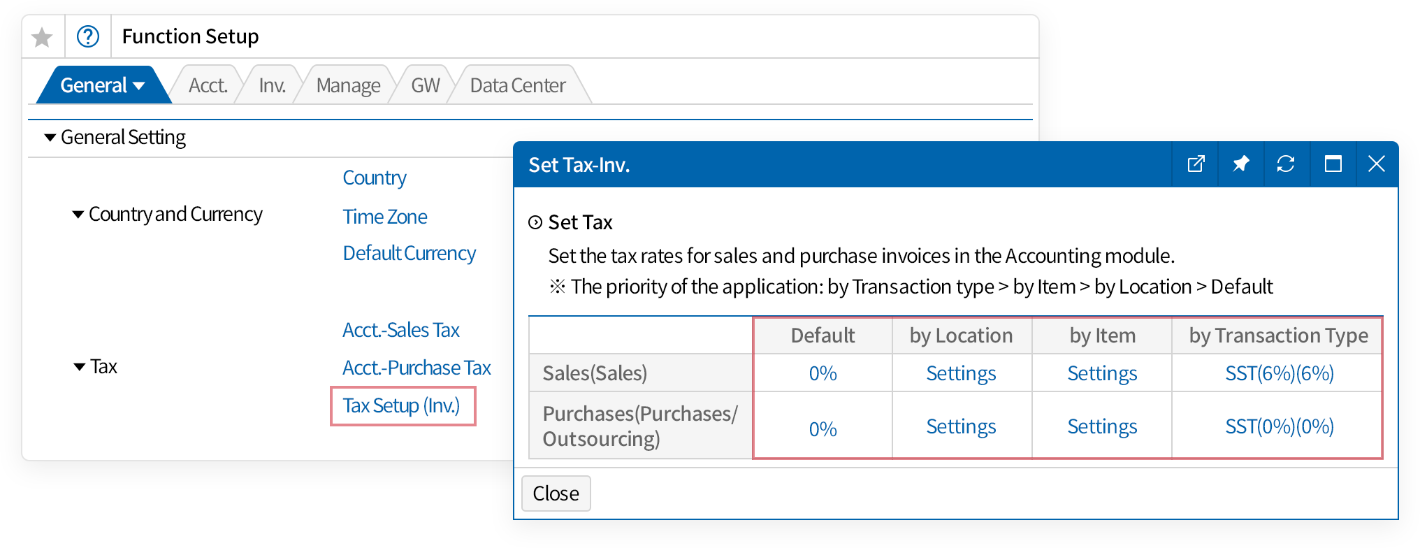 Registering Tax Rate