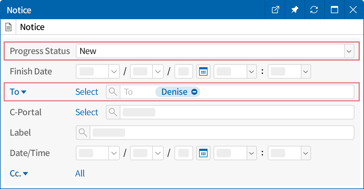 Share the task and check progress status