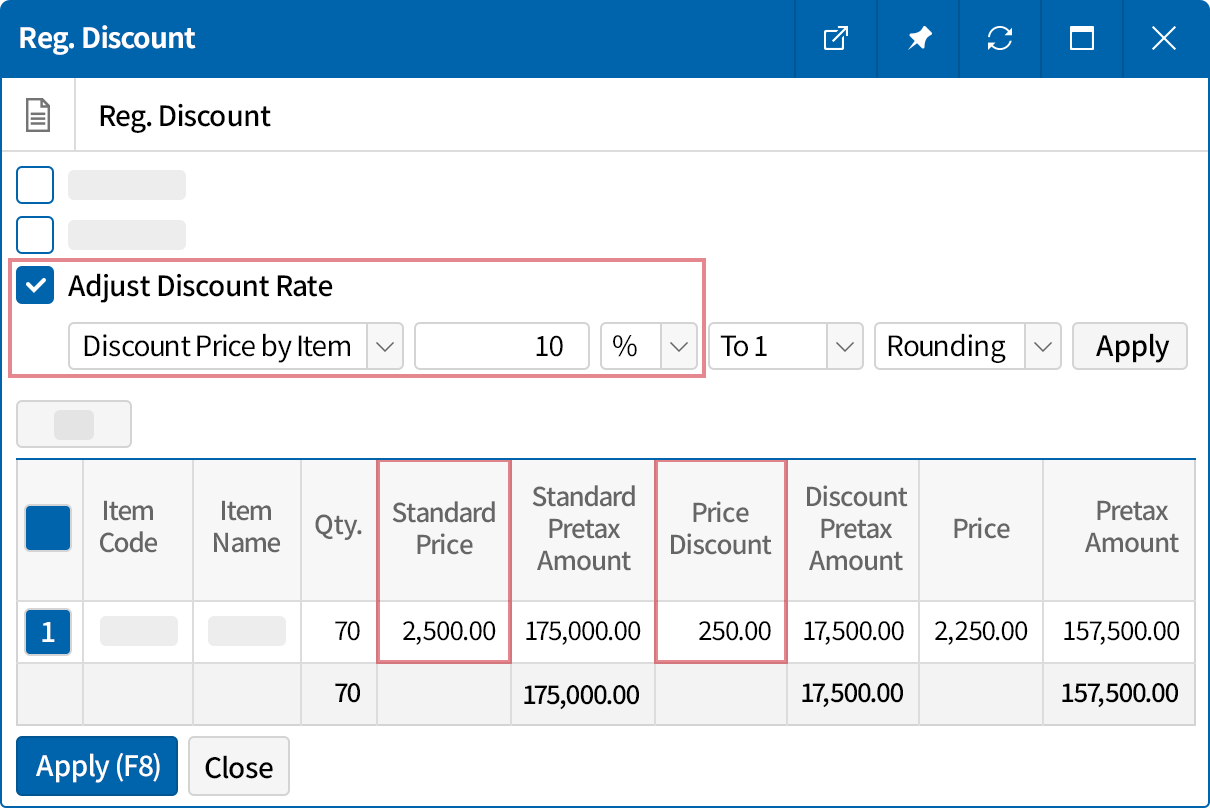Apply discount at the point of sales