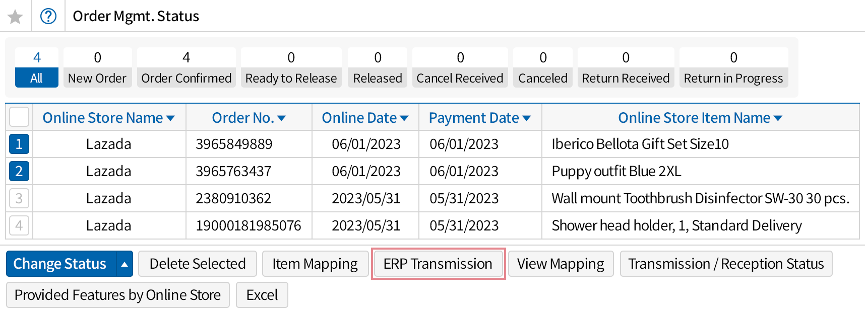 Generating sales order/sales slips from online store data
