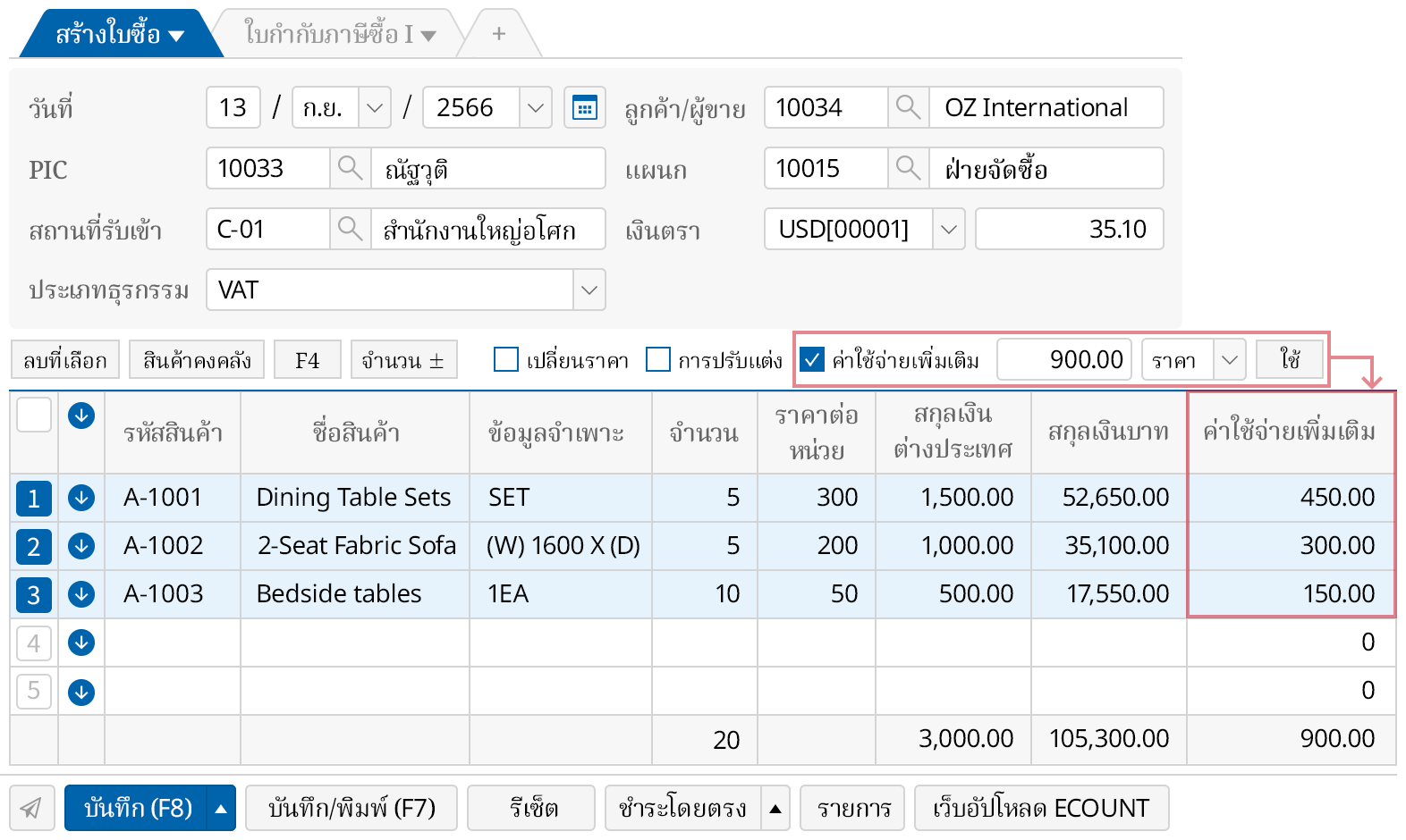 กระทบค่าใช้จ่ายเพิ่มเติมนำเข้า/ส่งออกไปยังต้นทุน