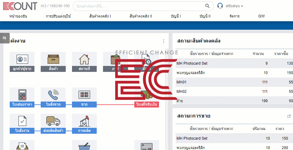 การเพิ่มประสิทธิภาพการใช้งาน ด้วยโปรแกรม ECOUNT ERP