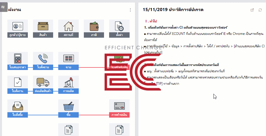 โปรแกรม ERP อัปเกรดฟรี