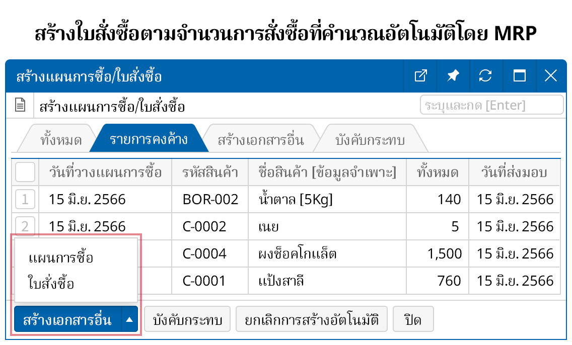 สร้างกระบวนการสั่งซื้ออย่างเป็นระบบผ่านการคำนวณอัตโนมัติ