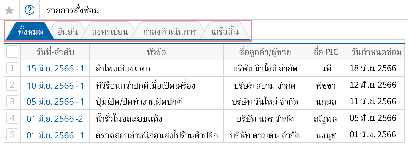 ตั้งค่าฟังก์ชันให้ละเอียดตามขั้นตอน บริการหลังการขายของบริษัท