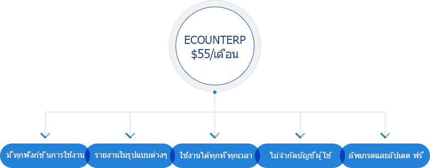 1,700 บาท/เดือน แต่ได้มากกว่าด้วย ERP ที่คุณกำหนดเองได้