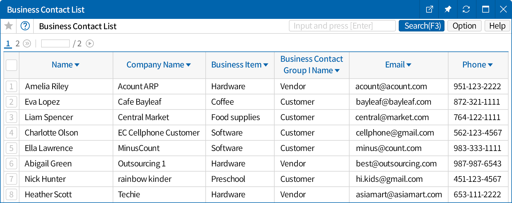 Customer information management