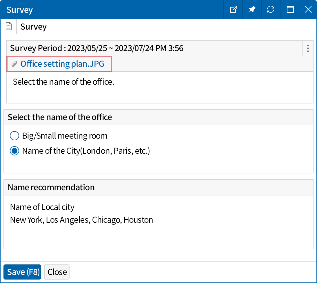 Attach files related to the poll