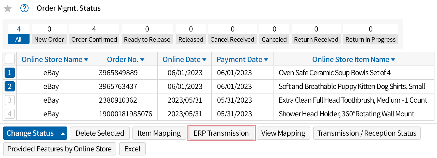 Generating sales order/sales slips from online store data