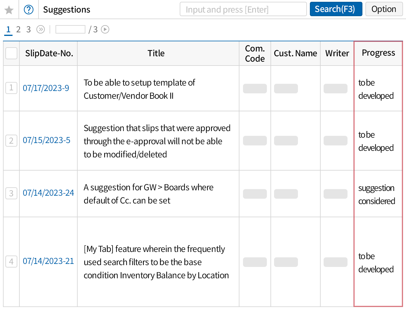 Upgrades that reflect clients' suggestions
