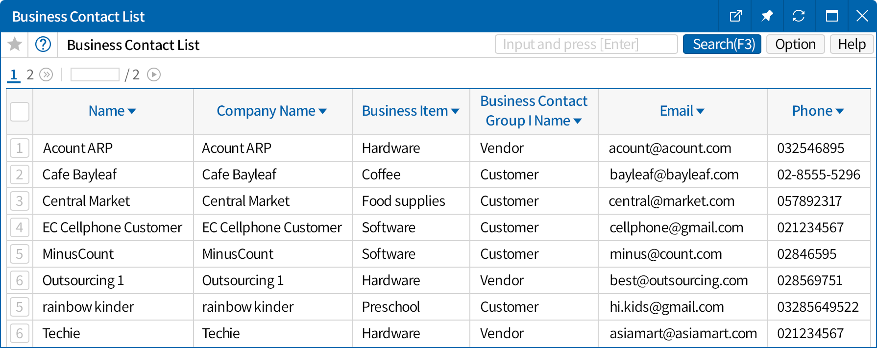 Customer information management