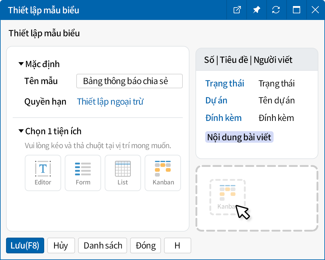 Sắp xếp thông tin theo ý muốn