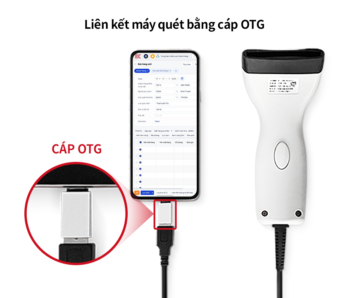 Tương thích với hầu hết các thiết bị quét mã vạch thông thường