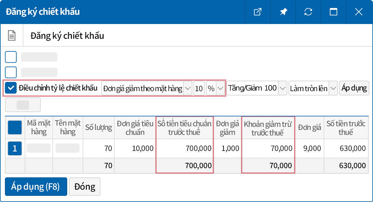 Áp dụng chiết khẩu tại thời điểm bán