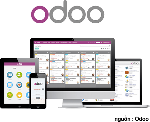 Phần mè ERP mã nguồn mã Odoo Phần mềm ERP odoo cho phép sử dụng trên đa thiết bị
