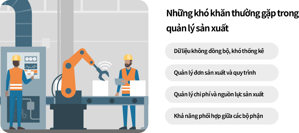 Quản lý sản xuất thường có nhiều bất cập mà doanh nghiệp ca kiểm soát ngay từ đầu