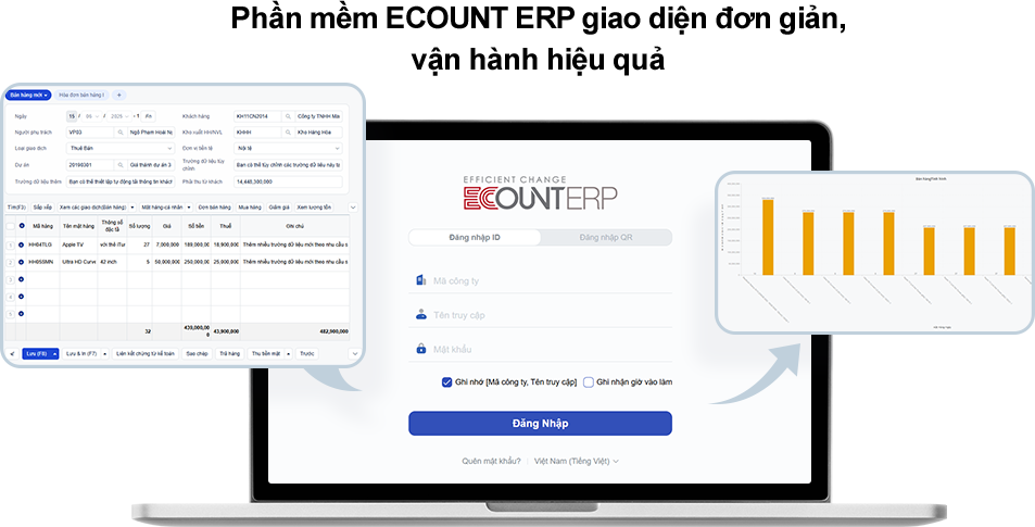 Phần mềm ECOUNT ERP nâng cao hiệu quả vận hành, tối ưu chi phí cho SMEs Phần mềm ECOUNT ERP có giao diện sử dụng đơn giản và thân thiện.