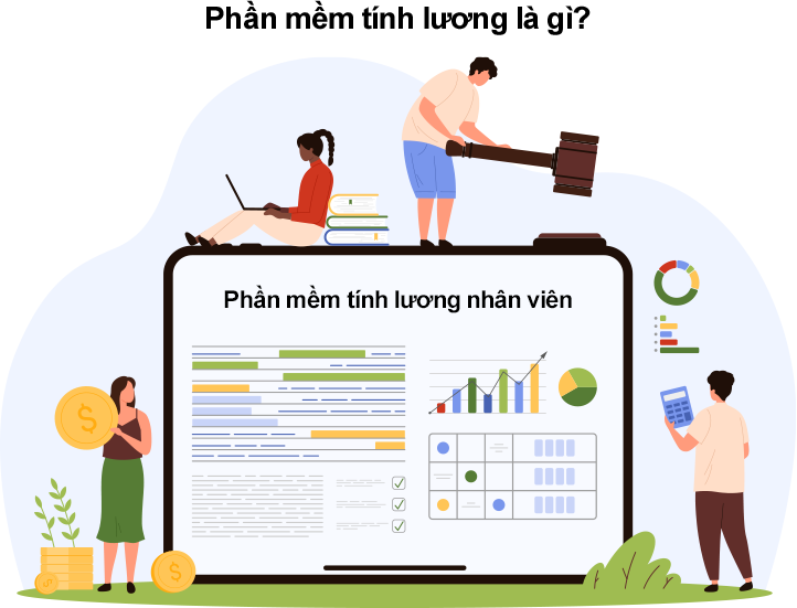 Minh họa về phần mềm tính lương và các chức năng liên quan