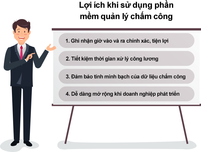 4 lợi ích cốt lõi khi sử dụng phần mềm quản lý chấm công