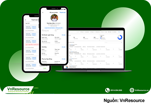 giao diện quản lý chấm công HRM pro trên đa thiết bị