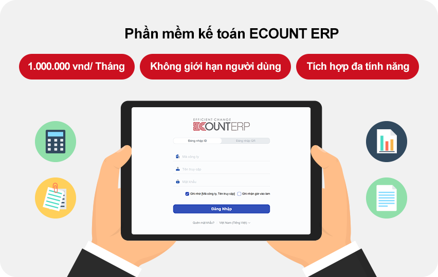 Phần mềm kế toán doanh nghiệp ECOUNT ERP Phần mềm kế toán ECOUNT ERP không giới hạn người dùng, tích hợp đa tính năng